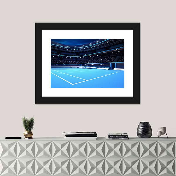 Tennis Court Canvas Wall Art-5 Horizontal-Gallery Wrap-22" x 12"-Tiaracle