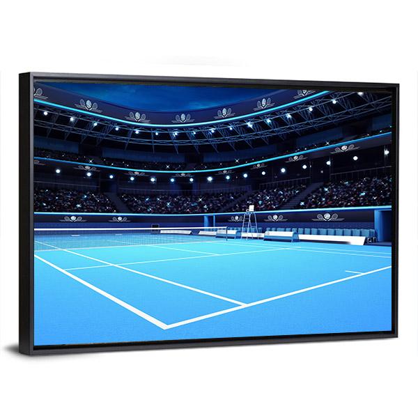 Tennis Court Canvas Wall Art-5 Horizontal-Gallery Wrap-22" x 12"-Tiaracle