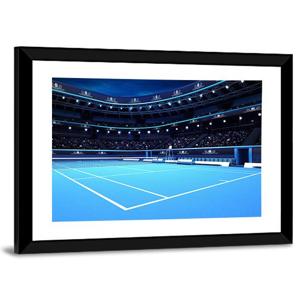 Tennis Court Panoramic Canvas Wall Art-1 Piece-36&quot; x 12&quot;-Tiaracle