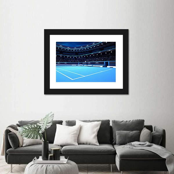 Tennis Court Panoramic Canvas Wall Art-1 Piece-36&quot; x 12&quot;-Tiaracle