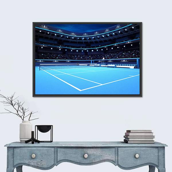 Tennis Court Panoramic Canvas Wall Art-1 Piece-36" x 12"-Tiaracle