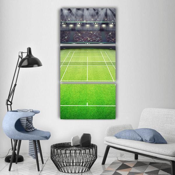 Tennis Stadium Vertical Canvas Wall Art-3 Vertical-Gallery Wrap-12" x 25"-Tiaracle