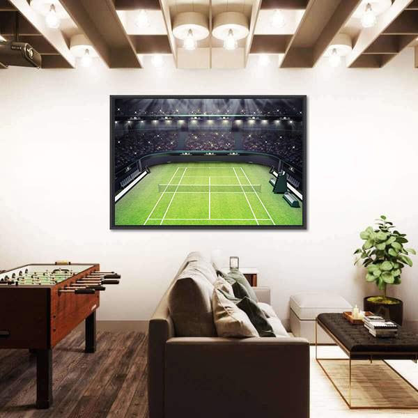 Tennis Stadium Canvas Wall Art-5 Horizontal-Gallery Wrap-22" x 12"-Tiaracle