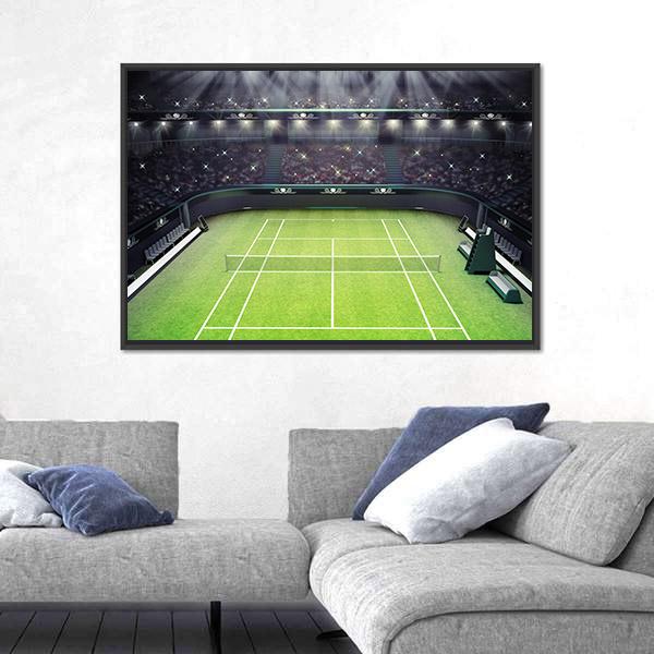 Tennis Stadium Canvas Wall Art-1 Piece-Floating Frame-24&quot; x 16&quot;-Tiaracle