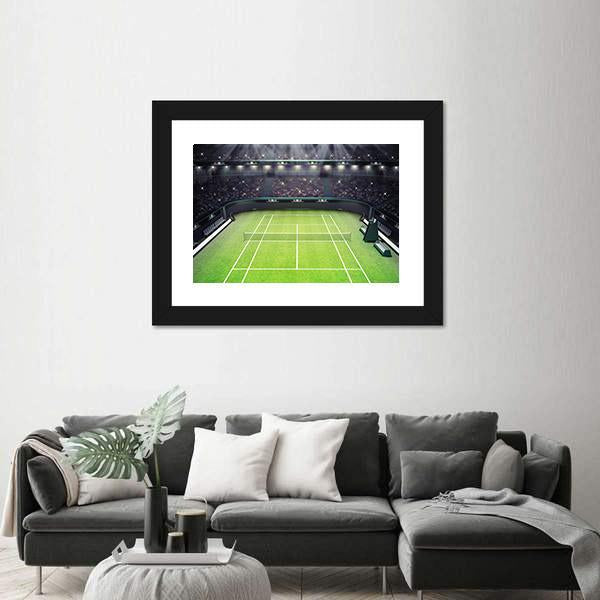 Tennis Stadium Canvas Wall Art-1 Piece-Framed Print-20&quot; x 16&quot;-Tiaracle