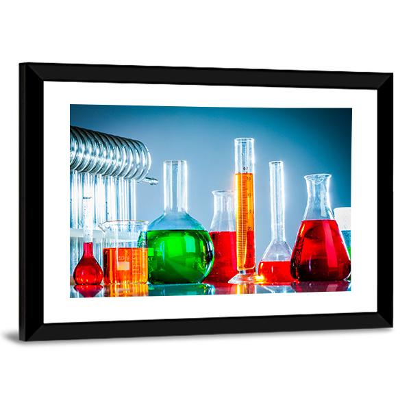 Test Tubes Canvas Wall Art-5 Horizontal-Gallery Wrap-22" x 12"-Tiaracle