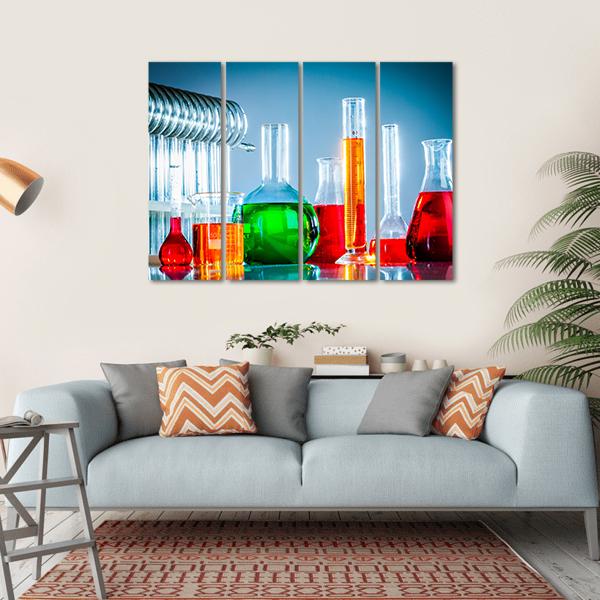 Test Tubes Canvas Wall Art-1 Piece-Gallery Wrap-36" x 24"-Tiaracle