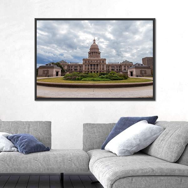 Texas Capital Building Canvas Wall Art-1 Piece-Floating Frame-24" x 16"-Tiaracle