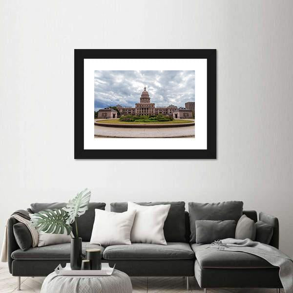Texas Capital Building Canvas Wall Art-1 Piece-Framed Print-30" x 20"-Tiaracle