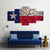 Texas Flag Pattern On Crack Soil Texture Canvas Wall Art-5 Star-Gallery Wrap-62" x 32"-Tiaracle