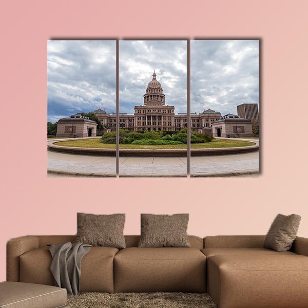 Texas Capital Building Canvas Wall Art-3 Horizontal-Gallery Wrap-37" x 24"-Tiaracle
