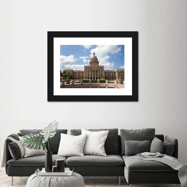 Texas State Capitol Building Canvas Wall Art-1 Piece-Framed Print-20" x 16"-Tiaracle