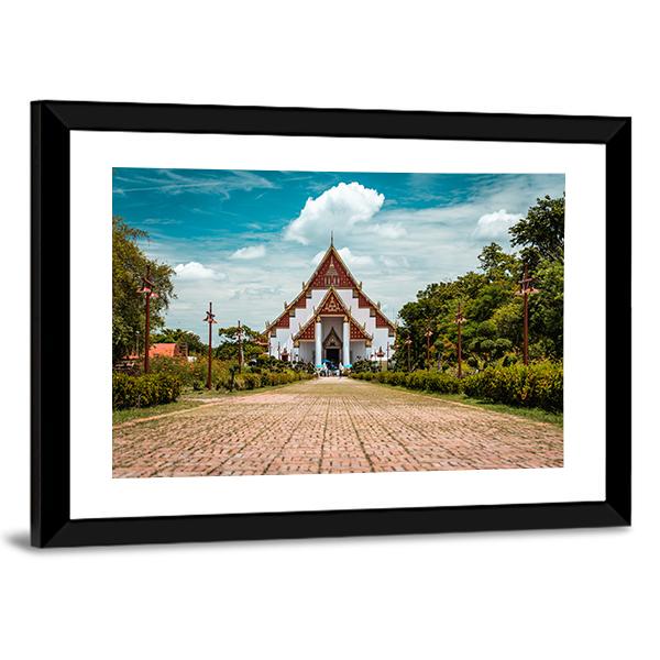 Thai Buddhist Temple Panoramic Canvas Wall Art-1 Piece-36" x 12"-Tiaracle