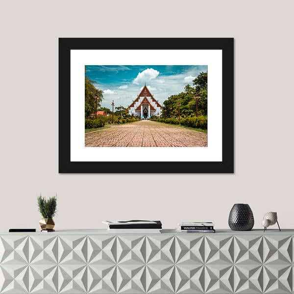 Thai Buddhist Temple Panoramic Canvas Wall Art-1 Piece-36" x 12"-Tiaracle