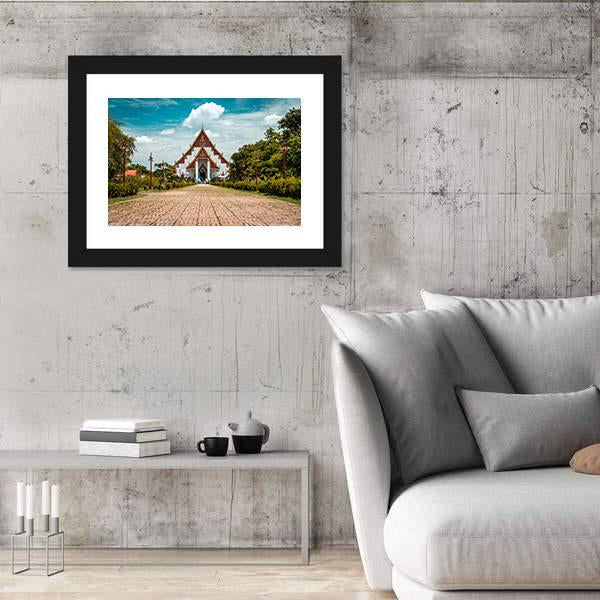 Thai Buddhist Temple Panoramic Canvas Wall Art-1 Piece-36" x 12"-Tiaracle
