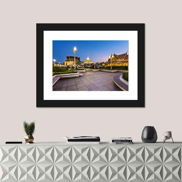 Thai Pavilion Temple Canvas Wall Art-3 Horizontal-Gallery Wrap-25" x 16"-Tiaracle