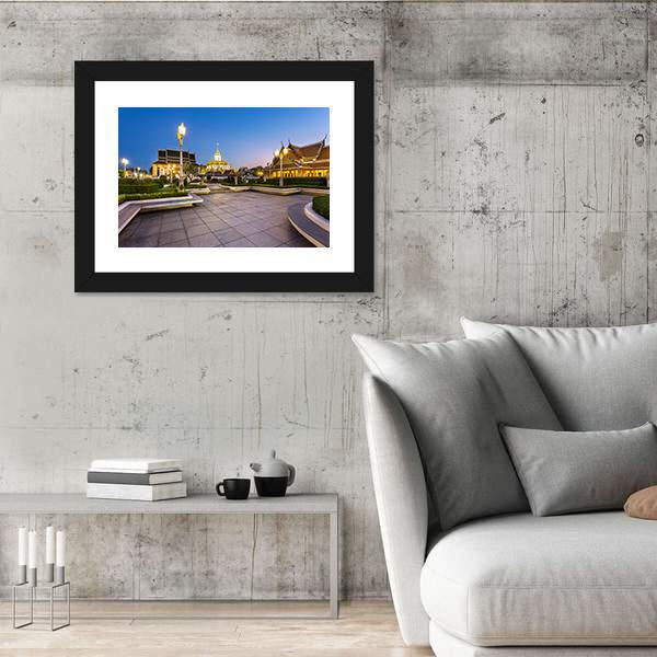 Thai Pavilion Temple Canvas Wall Art-3 Horizontal-Gallery Wrap-25" x 16"-Tiaracle