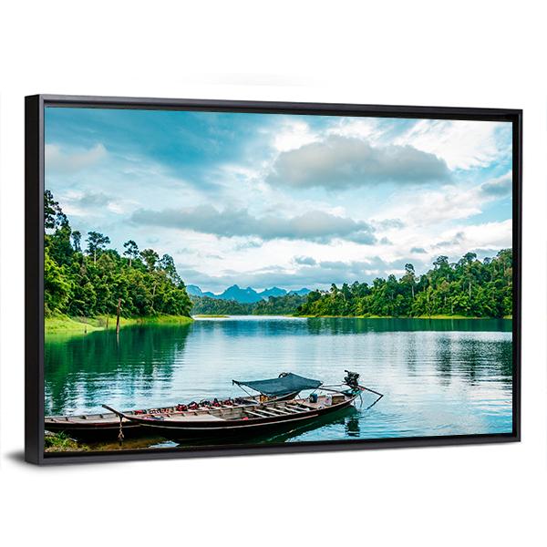 Thai Traditional Boat Canvas Wall Art-3 Horizontal-Gallery Wrap-25" x 16"-Tiaracle