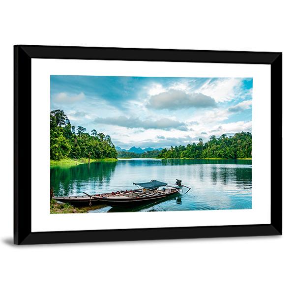 Thai Traditional Boat Canvas Wall Art-5 Horizontal-Gallery Wrap-22" x 12"-Tiaracle