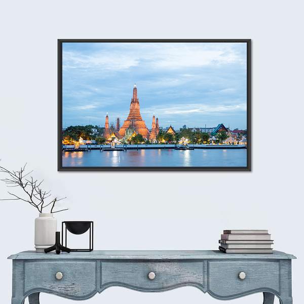 Thailand Cityscape Vertical Canvas Wall Art-3 Vertical-Gallery Wrap-12" x 25"-Tiaracle
