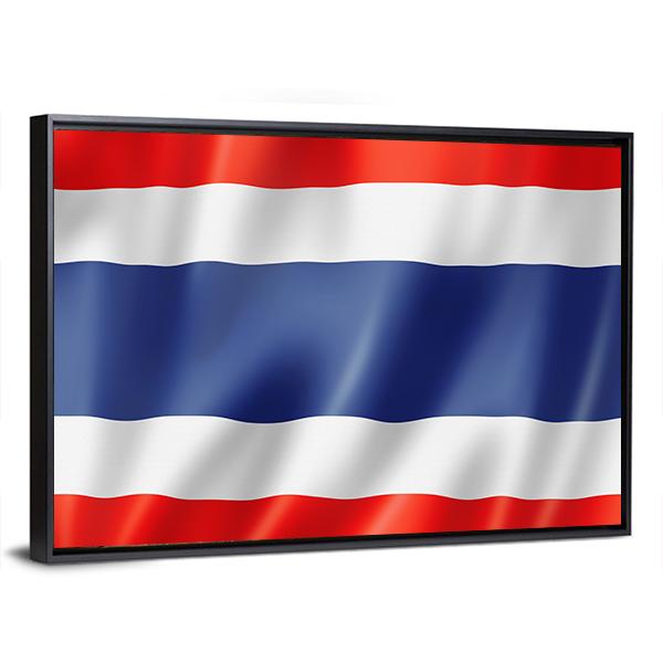 Thailand Flag Canvas Wall Art-5 Horizontal-Gallery Wrap-22" x 12"-Tiaracle