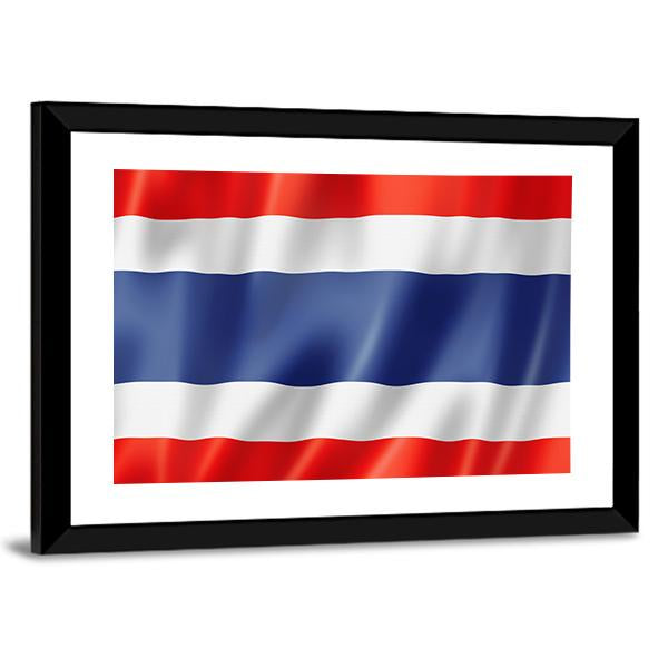 Thailand Flag Canvas Wall Art-5 Horizontal-Gallery Wrap-22" x 12"-Tiaracle