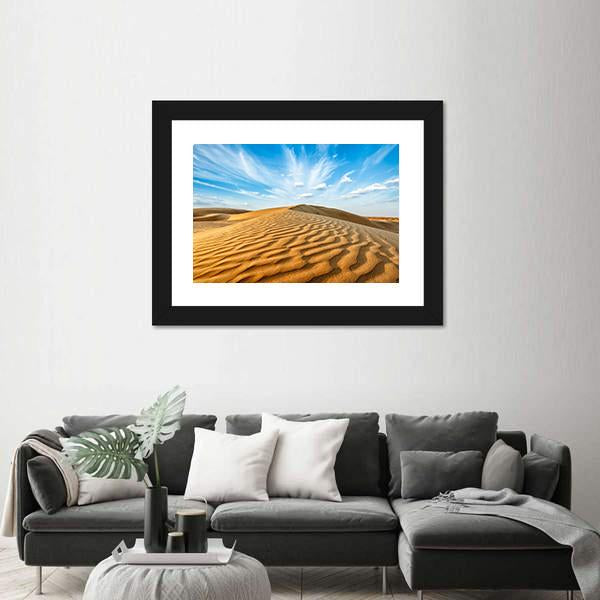 Thar Desert Canvas Wall Art-1 Piece-Framed Print-20" x 16"-Tiaracle