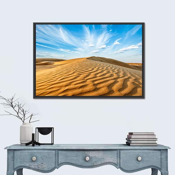 Thar Desert Canvas Wall Art-3 Horizontal-Gallery Wrap-25" x 16"-Tiaracle