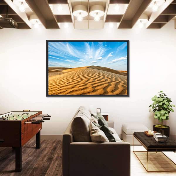 Thar Desert Canvas Wall Art-3 Horizontal-Gallery Wrap-25" x 16"-Tiaracle