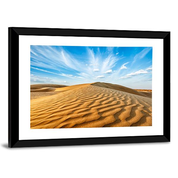 Thar Desert Canvas Wall Art-3 Horizontal-Gallery Wrap-25" x 16"-Tiaracle