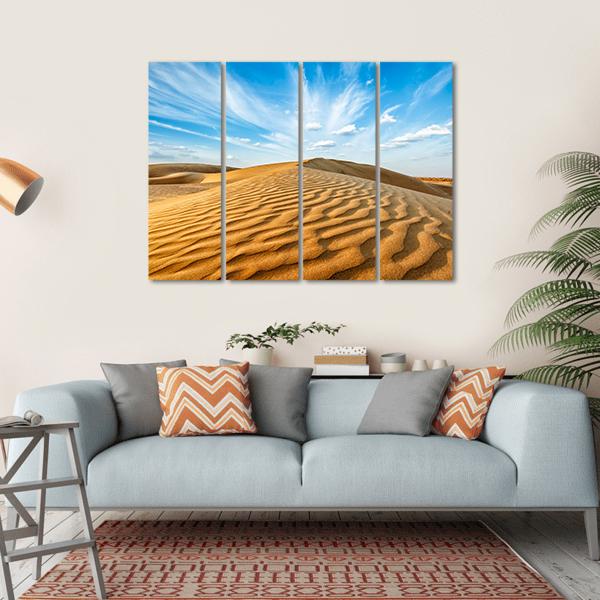 Thar Desert Canvas Wall Art-4 Horizontal-Gallery Wrap-34" x 24"-Tiaracle