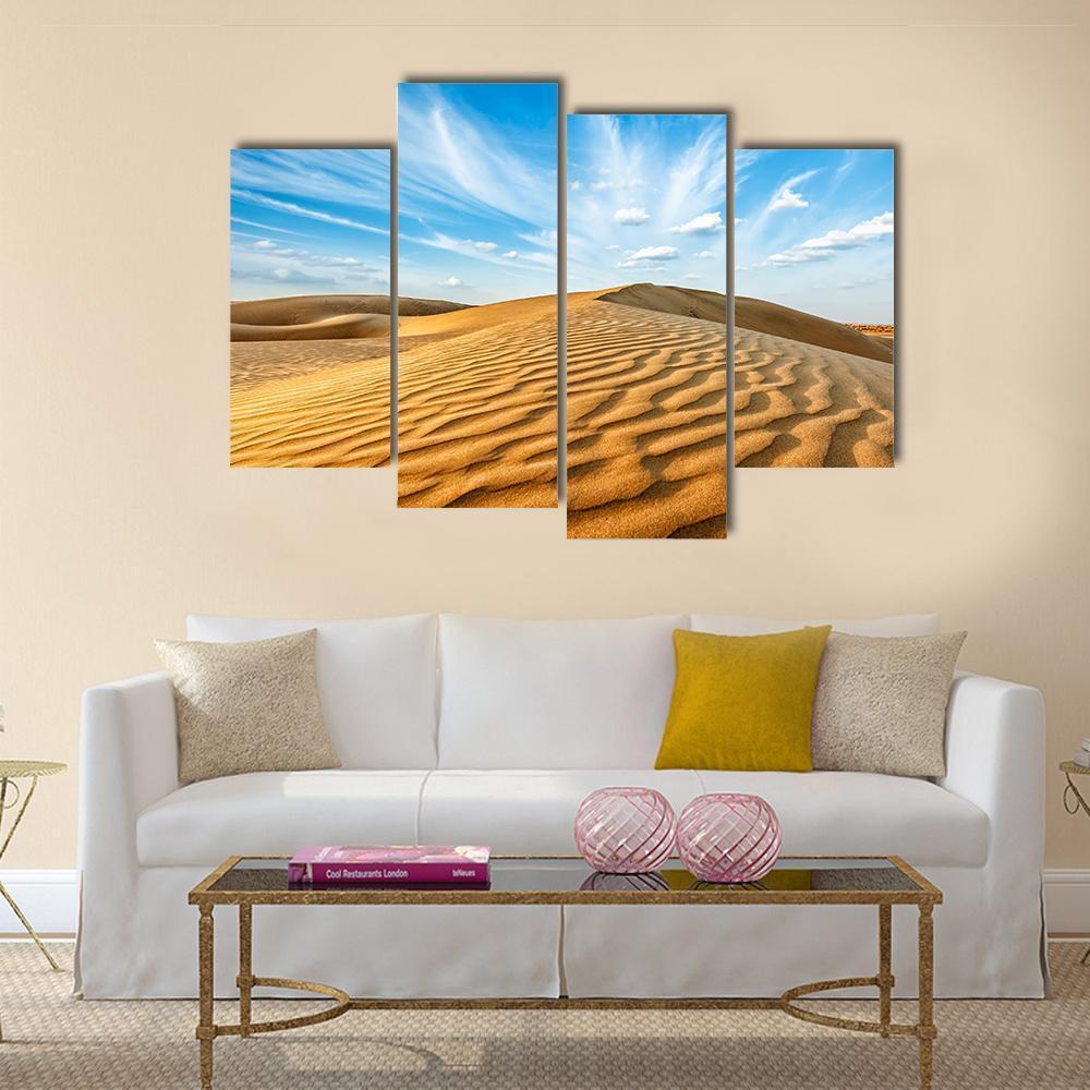 Thar Desert Canvas Wall Art-4 Pop-Gallery Wrap-50" x 32"-Tiaracle