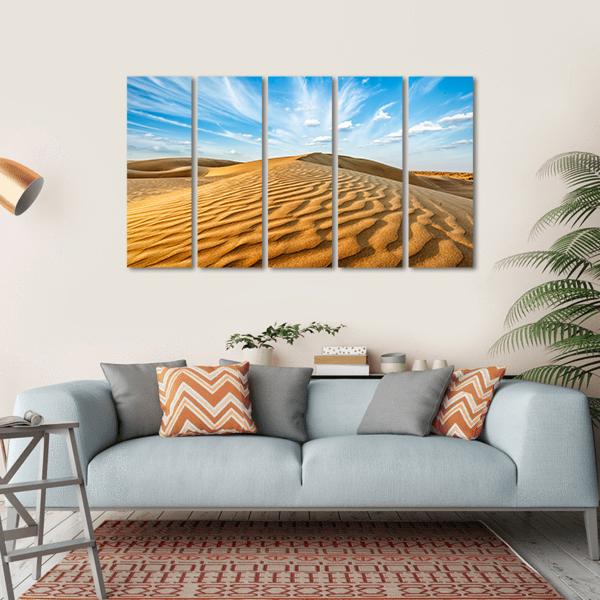 Thar Desert Canvas Wall Art-5 Horizontal-Gallery Wrap-22" x 12"-Tiaracle