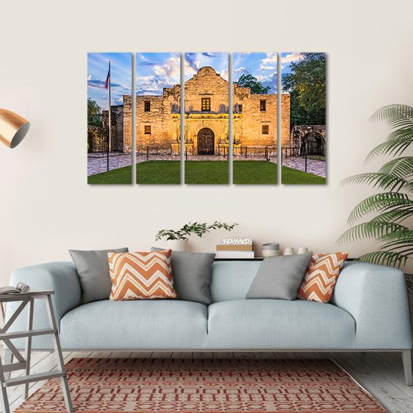 The Alamo In San Antonio Texas Canvas Wall Art-5 Horizontal-Gallery Wrap-22" x 12"-Tiaracle