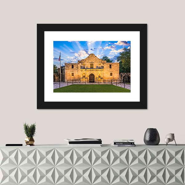 The Alamo In San Antonio Texas Canvas Wall Art-3 Horizontal-Gallery Wrap-25" x 16"-Tiaracle