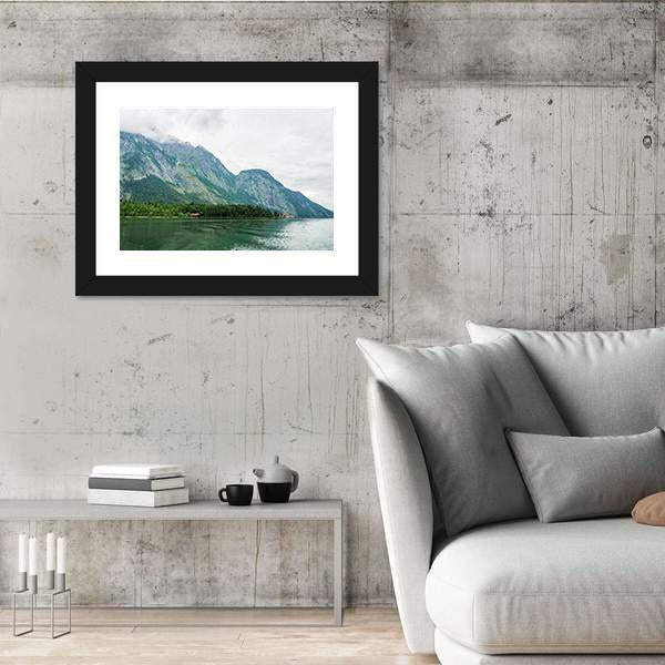 The Alpsee Lake In Bavaria Canvas Wall Art-3 Horizontal-Gallery Wrap-25" x 16"-Tiaracle