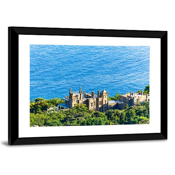 The Alupka Palace In Crimea Panoramic Canvas Wall Art-1 Piece-36" x 12"-Tiaracle