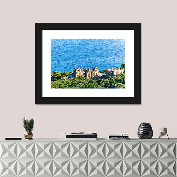 The Alupka Palace In Crimea Panoramic Canvas Wall Art-1 Piece-36" x 12"-Tiaracle