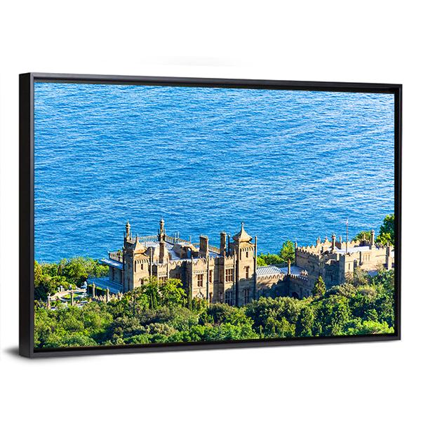 The Alupka Palace In Crimea Panoramic Canvas Wall Art-1 Piece-36" x 12"-Tiaracle