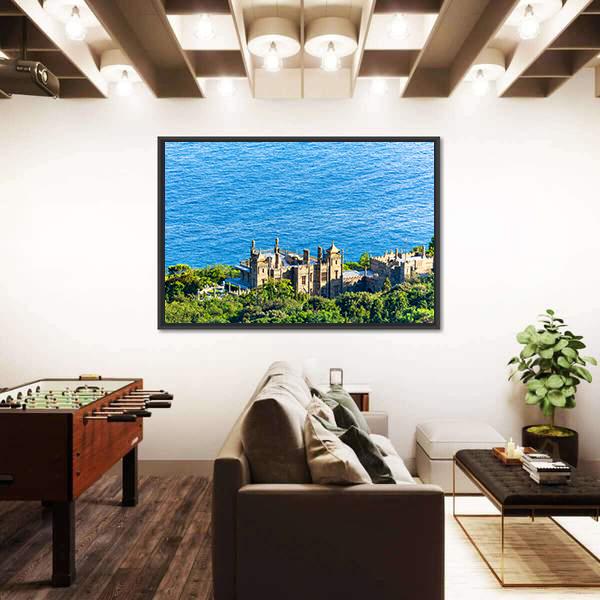 The Alupka Palace In Crimea Panoramic Canvas Wall Art-1 Piece-36" x 12"-Tiaracle