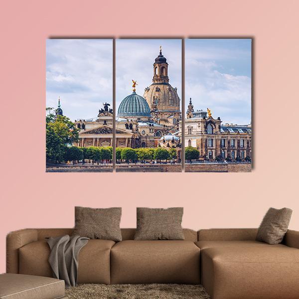 Ancient City Of Dresden Canvas Wall Art-3 Horizontal-Gallery Wrap-37" x 24"-Tiaracle