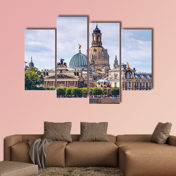 Ancient City Of Dresden Canvas Wall Art-4 Pop-Gallery Wrap-50" x 32"-Tiaracle