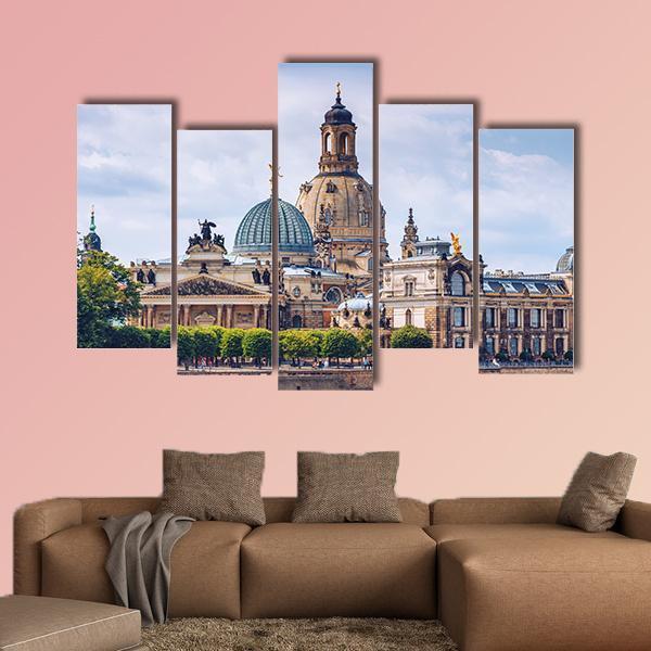 Ancient City Of Dresden Canvas Wall Art-5 Pop-Gallery Wrap-47" x 32"-Tiaracle