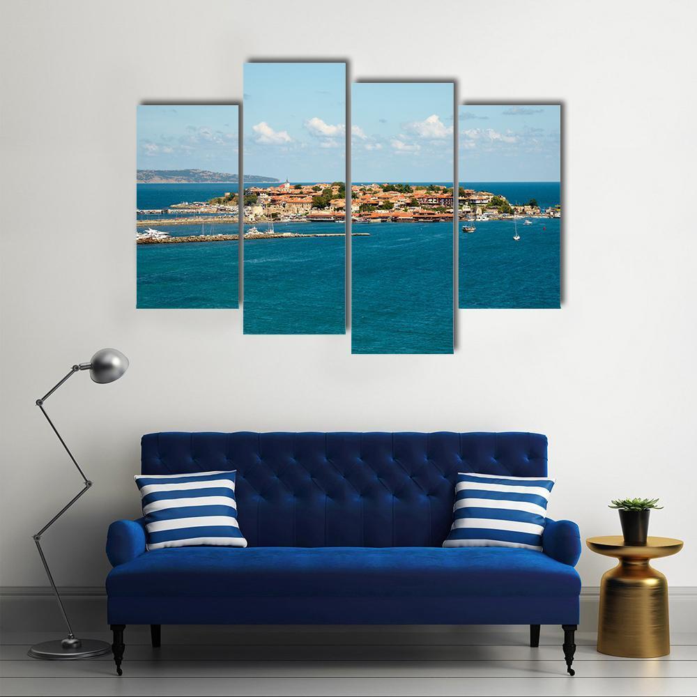 The Ancient Nessebar Town Canvas Wall Art-4 Pop-Gallery Wrap-50" x 32"-Tiaracle