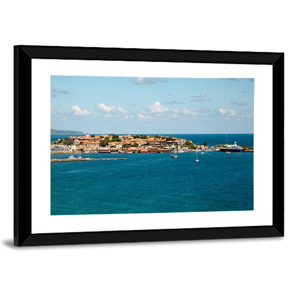 The Ancient Nessebar Town Panoramic Canvas Wall Art-1 Piece-36" x 12"-Tiaracle