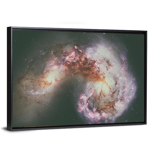The Antennae Galaxies Canvas Wall Art-3 Horizontal-Gallery Wrap-25" x 16"-Tiaracle