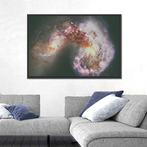 The Antennae Galaxies Canvas Wall Art-3 Horizontal-Gallery Wrap-25" x 16"-Tiaracle