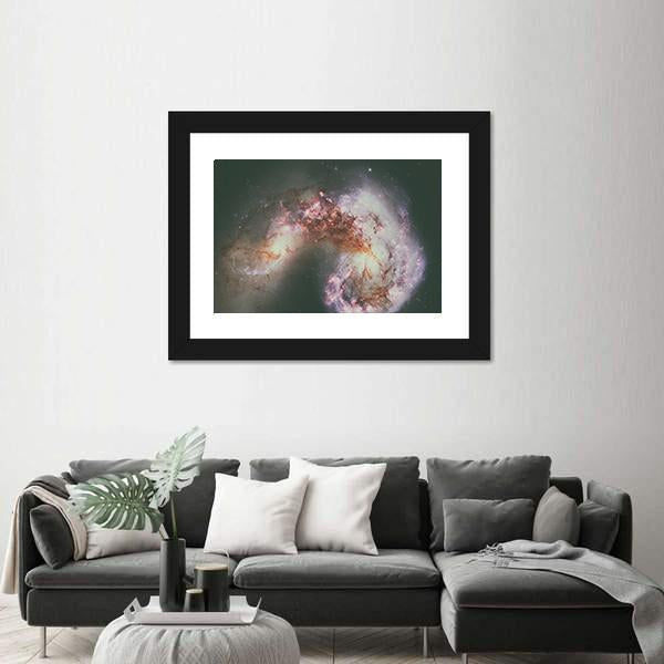 The Antennae Galaxies Canvas Wall Art-3 Horizontal-Gallery Wrap-25" x 16"-Tiaracle