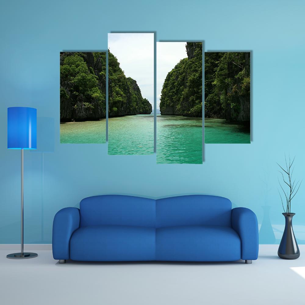 El Nido Philippines Canvas Wall Art-4 Pop-Gallery Wrap-50" x 32"-Tiaracle