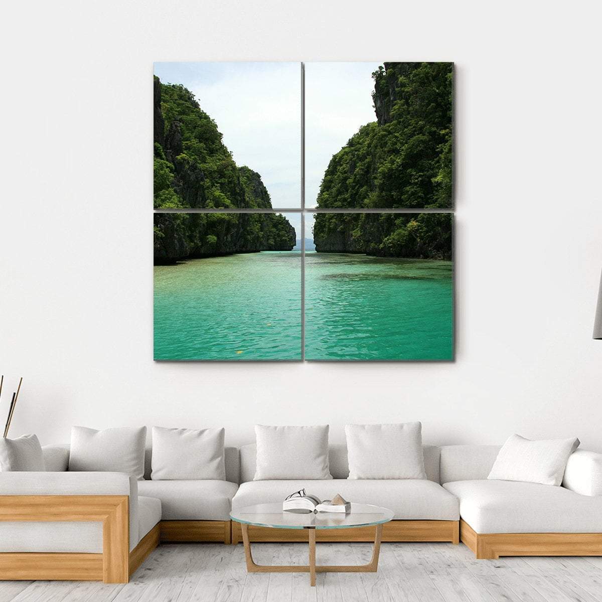 El Nido Philippines Canvas Wall Art-4 Square-Gallery Wrap-17" x 17"-Tiaracle